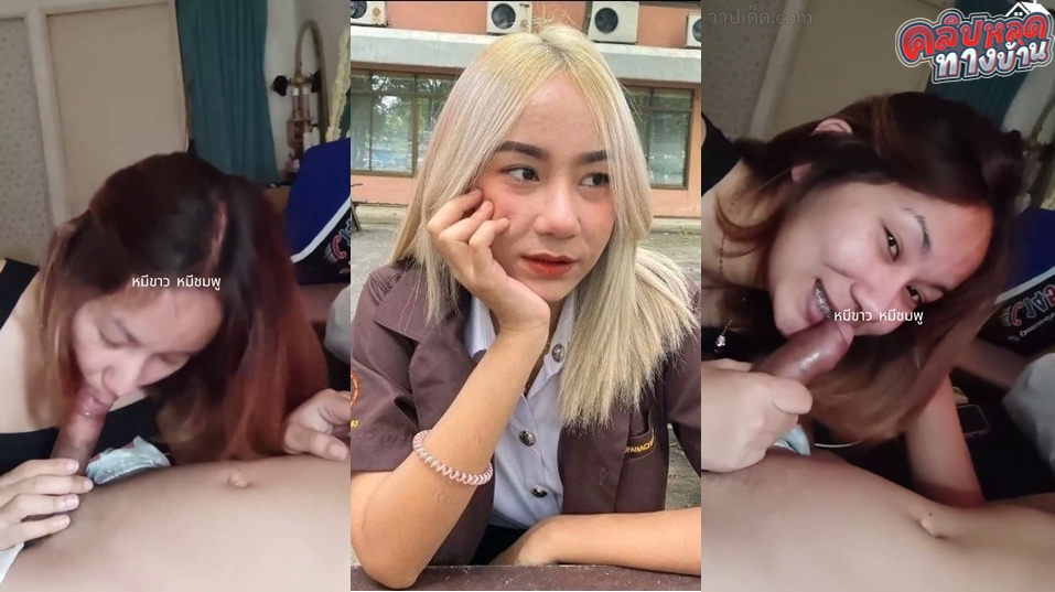 คลิปหลุดทางบ้าน นักศึกษามอเอแบค น้องสวยสัสๆเลยหน้าตาดีขนาดนี้ไม่คิดว่าแม่งจะมีหลุดมาให้ดู น้องโดนแฟนถ่ายตอนอมควยโคตรเสียวเลยหน้าแบบนี้ดูแล้วทำเอาควยแข็งชิบหาย